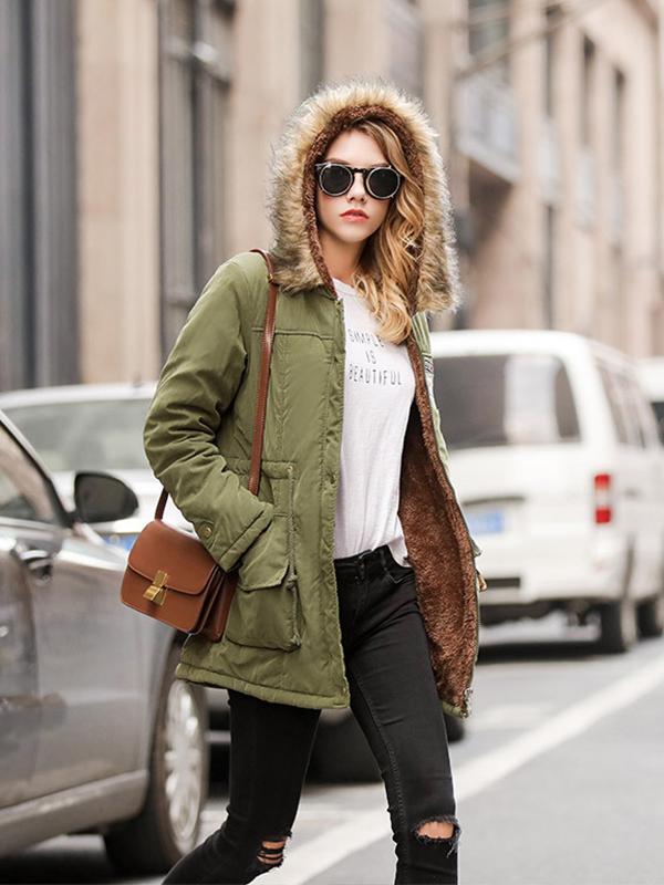 Hooded Warm camoFleece Winter Coats