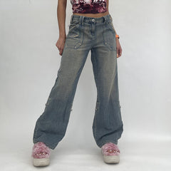 High Waist Vintage Oversized Casual Streetwear Harajuku Straight wide Leg Jeans