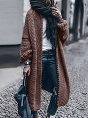 Long Sleeve Knit Long Coats Cardigans