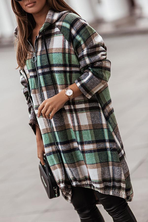 Trend Forecast Plaid Hooded Coats