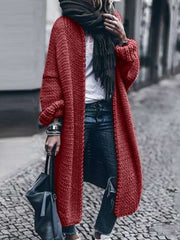 Long Sleeve Knit Long Coats Cardigans