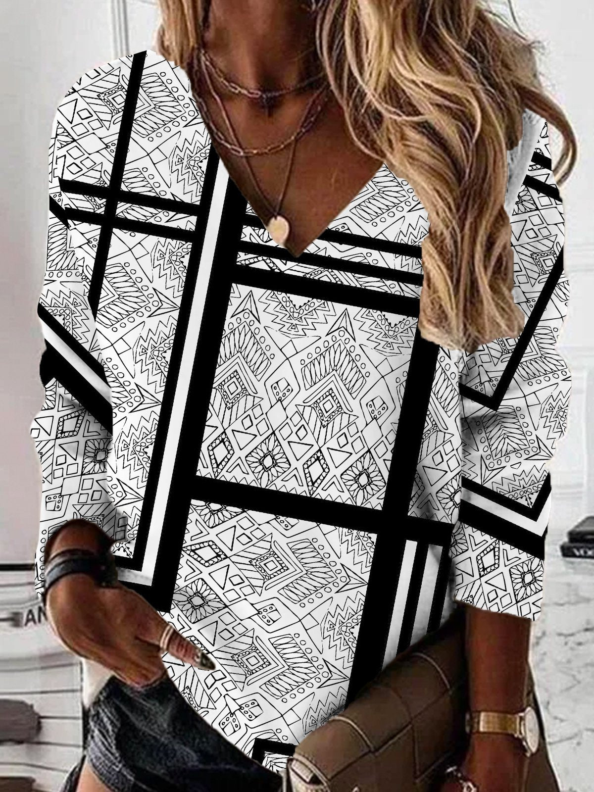 Letter Shirts & Tops Women long sleeve T-shirts