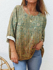 Tribal Casual 3/4 Sleeve Shirts & Tops