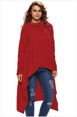 Hoodies Long sleeve Irregularity Body grading Sweatshirts