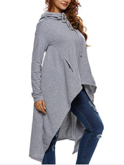 Hoodies Long sleeve Irregularity Body grading Sweatshirts