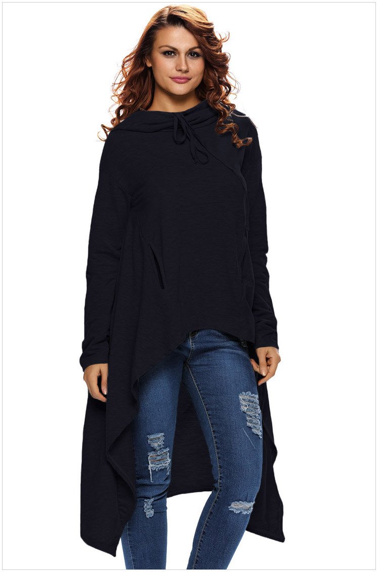 Hoodies Long sleeve Irregularity Body grading Sweatshirts