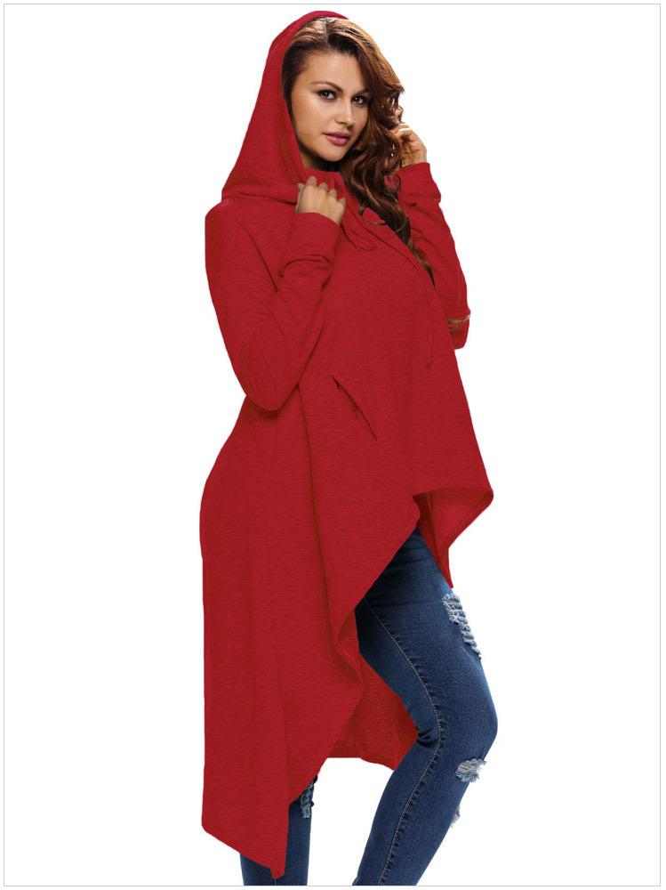Hoodies Long sleeve Irregularity Body grading Sweatshirts