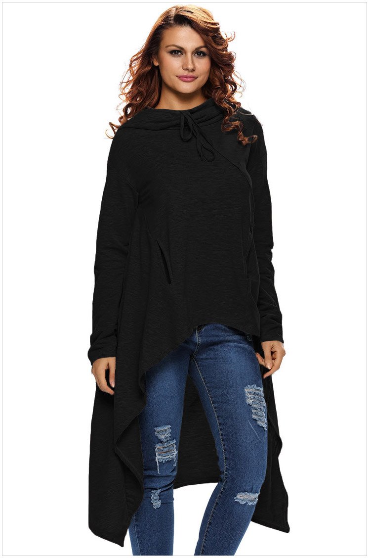 Hoodies Long sleeve Irregularity Body grading Sweatshirts
