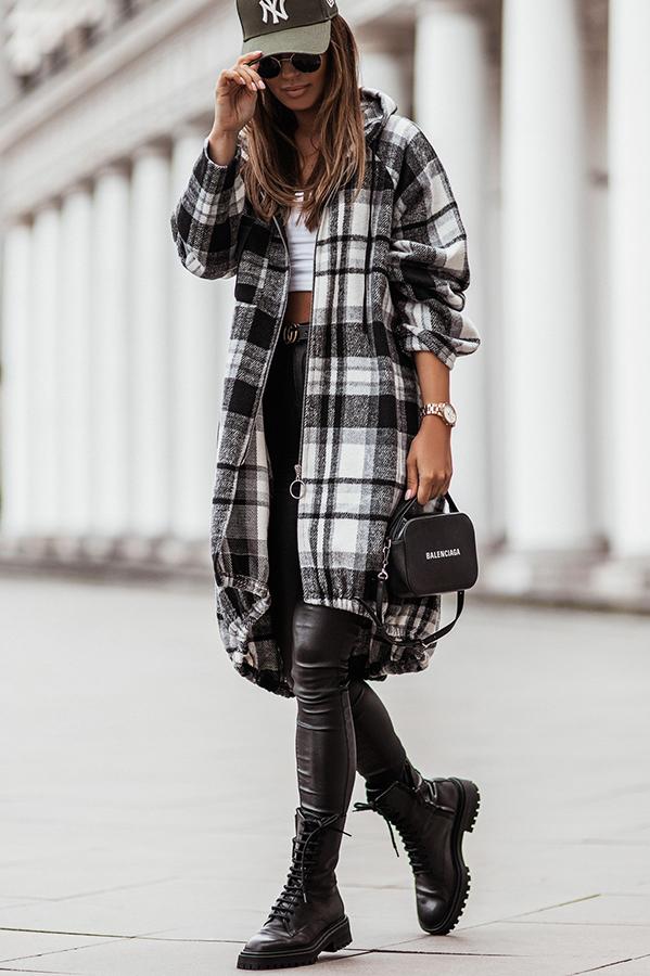 Trend Forecast Plaid Hooded Coats