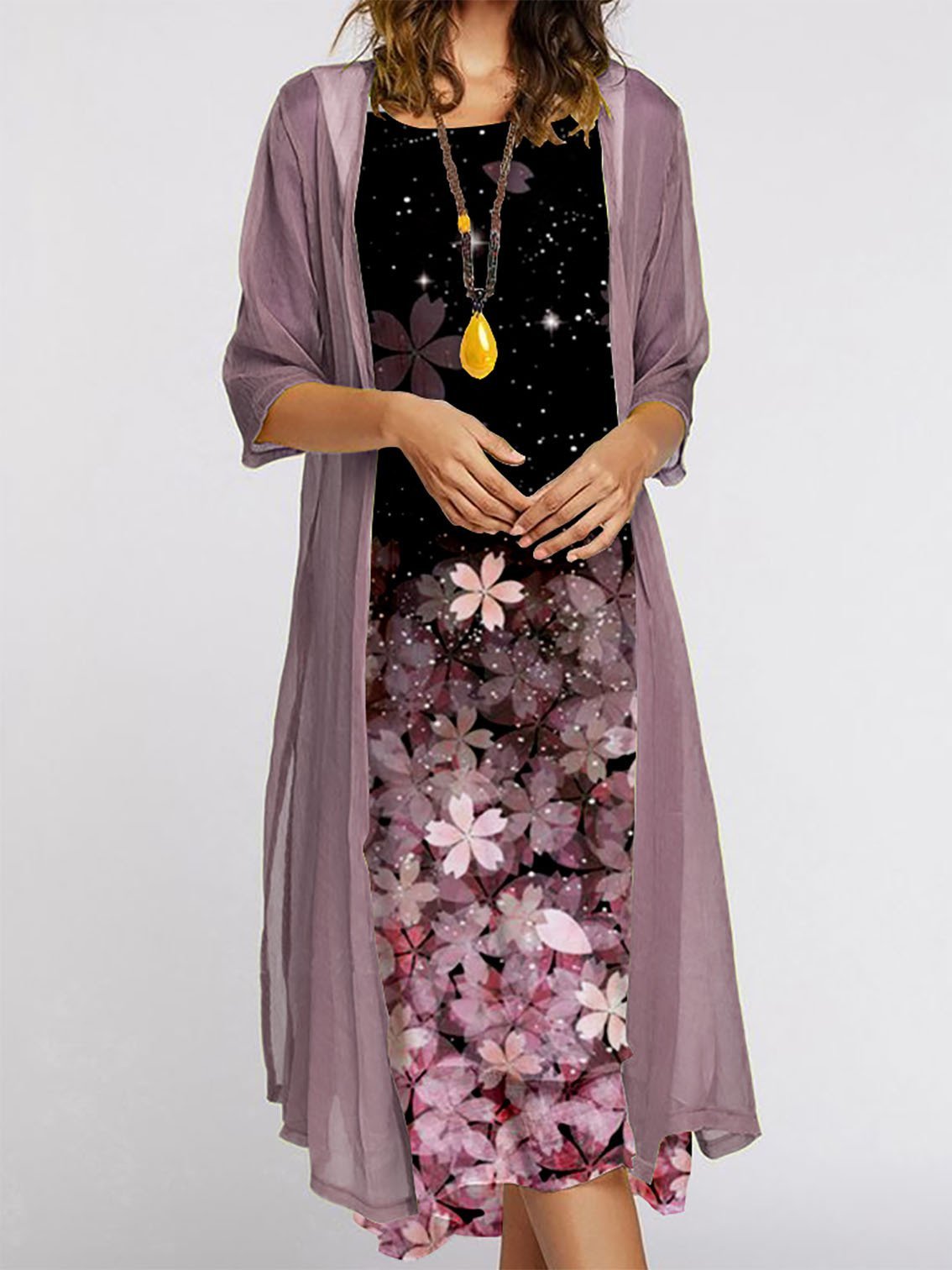 Holiday Suits women printed elegant long dresses