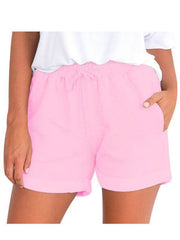Summer Women Plain With Pockets Shorts