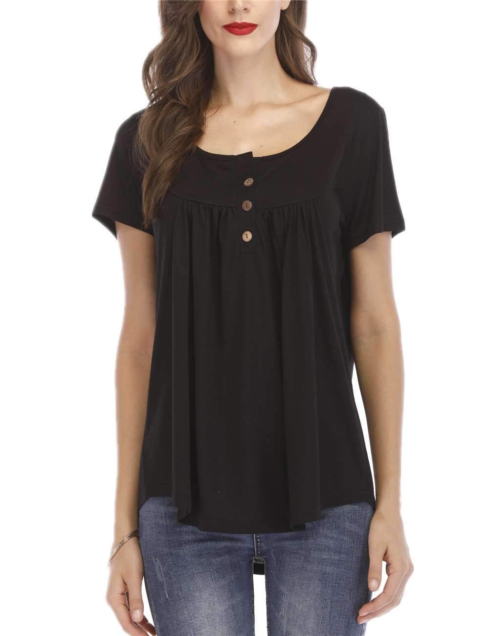 Loose Drape Short sleeve T-Shirts