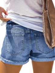 Summer women daily short pants with pockets