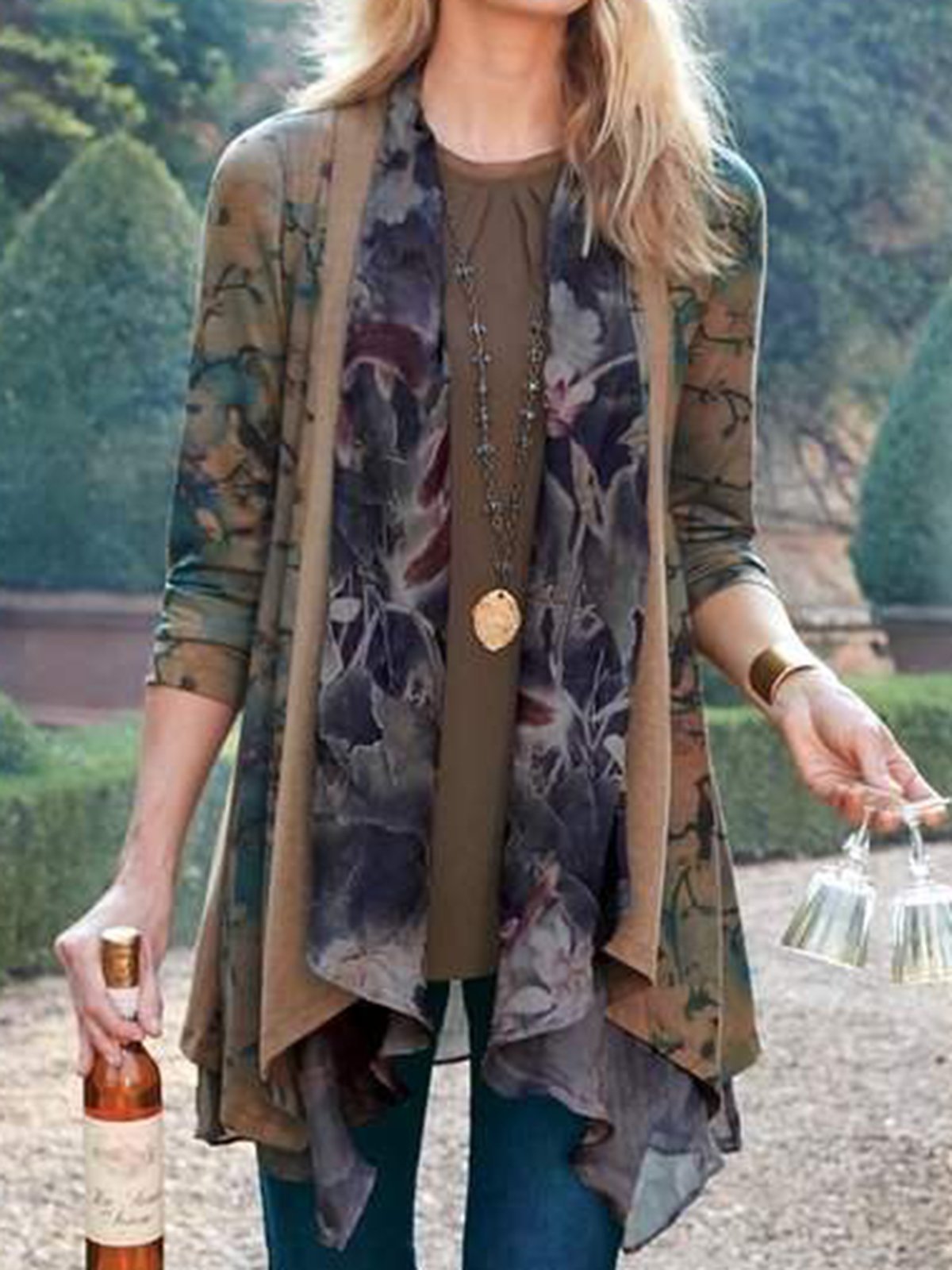 Floral Long Sleeve Outerwear