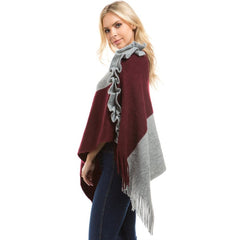 Knit Tassels Cape Lace coat