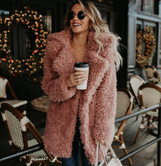 Chloe imitation fur long coat