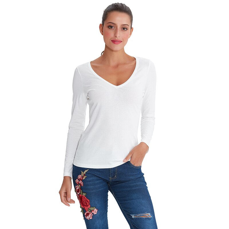 94% Cotton Casual Long Sleeve Tees