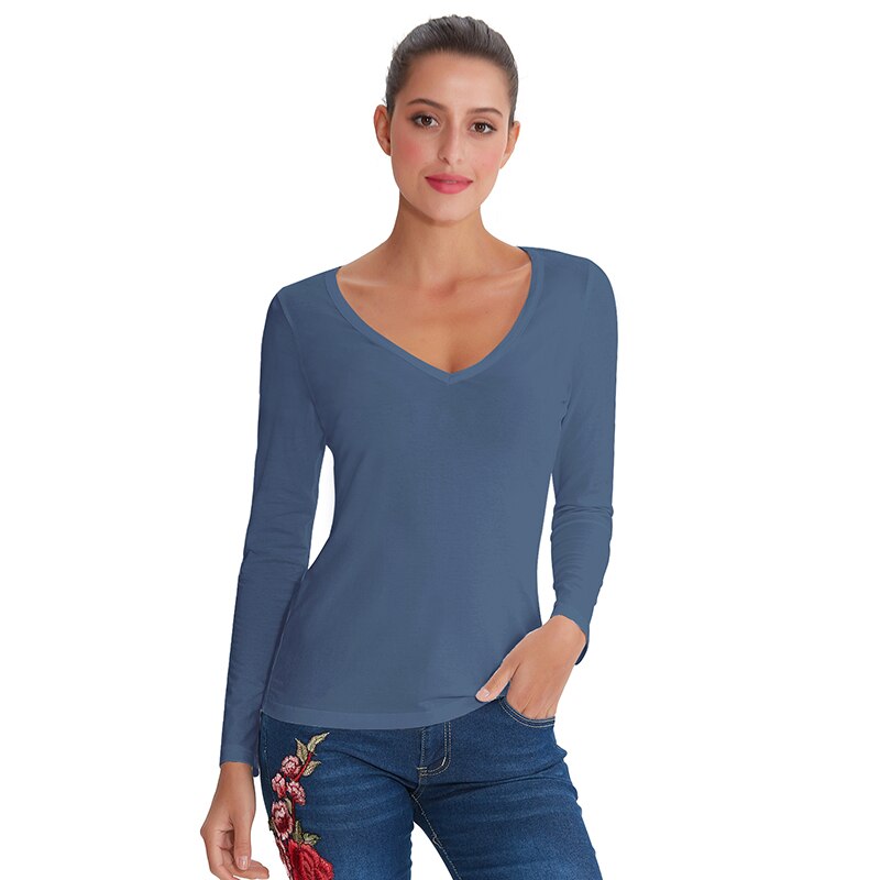 94% Cotton Casual Long Sleeve Tees