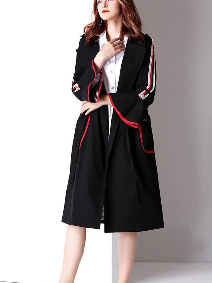 Fashion Women Mandarin sleeve Lace Trench Coats