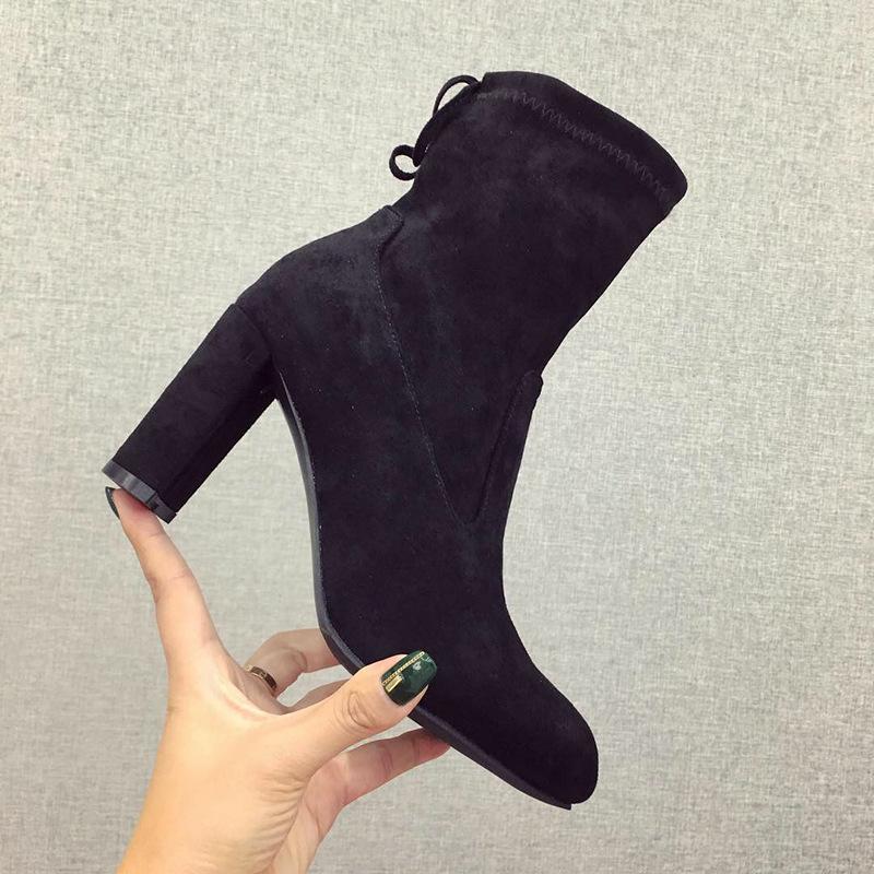 Fashion Round Toe Heel Martin Boots