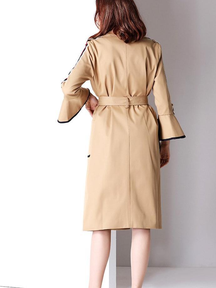 Fashion Women Mandarin sleeve Lace Trench Coats