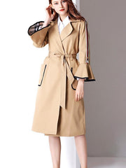 Fashion Women Mandarin sleeve Lace Trench Coats