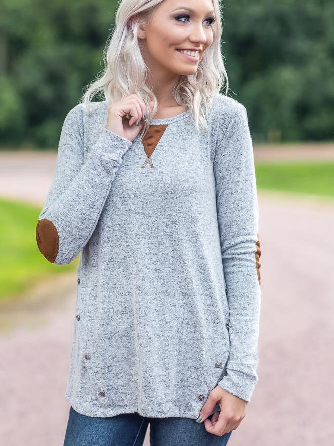 Fashion Women  Long sleeve Round neck Sweatshirts