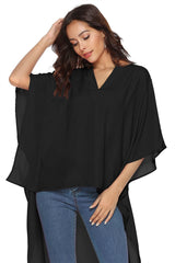 Fashion V neck Batwing sleeve Blouses