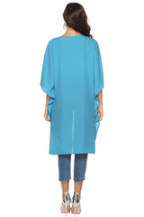 Fashion V neck Batwing sleeve Blouses