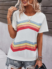Summer short sleeve top flower T-shirts