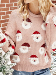 Christmas Knitted Santa Claus Cute Warm Furry Sweater