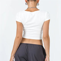 Basic Fitted Short Sleeve Tees for Summer