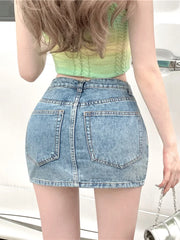 Bodycon Y2k Streetwear Denim Mini Skirt