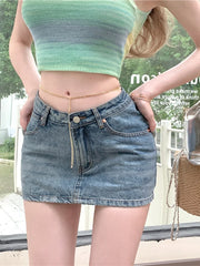 Bodycon Y2k Streetwear Denim Mini Skirt