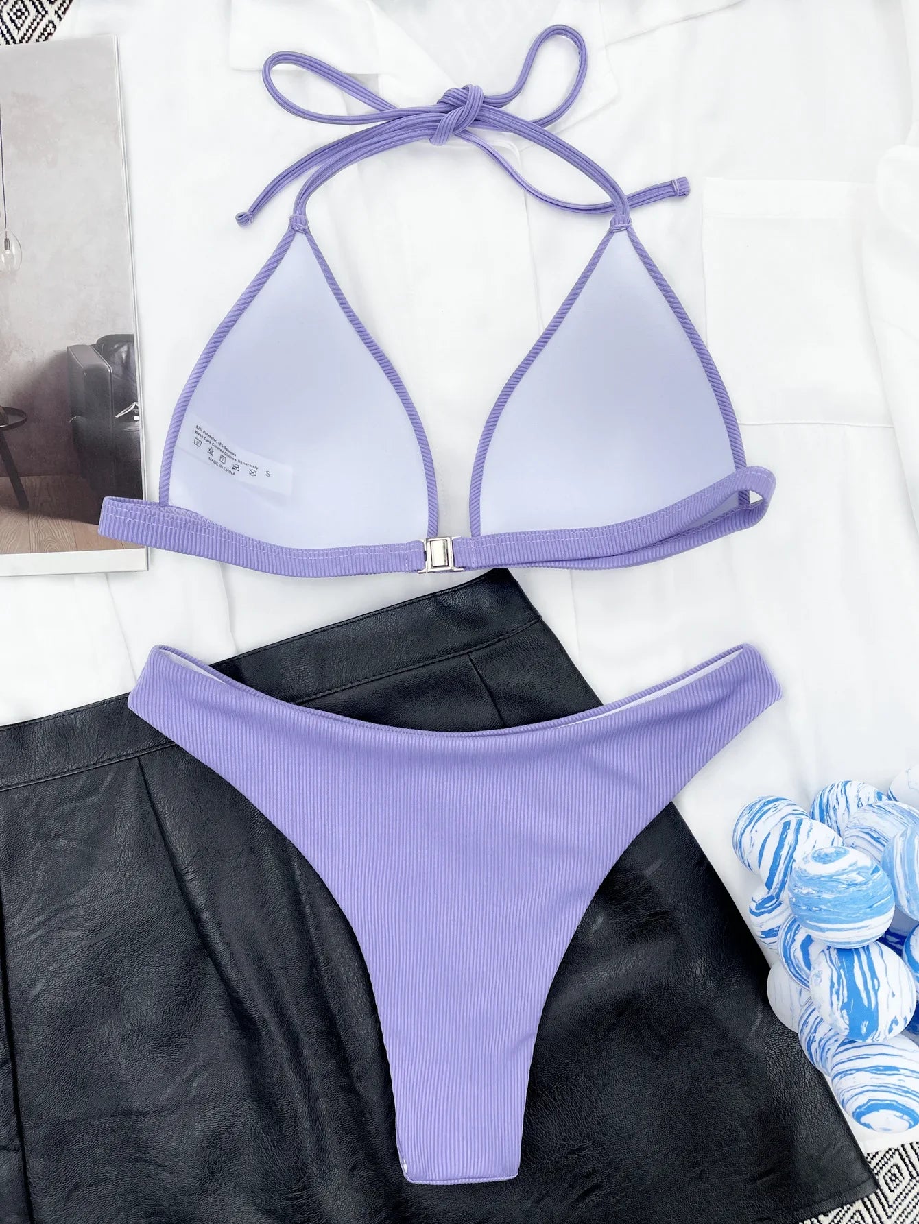 Hard-Cup Triangle Bikini Set