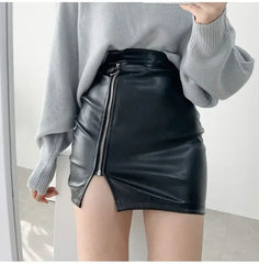 Black Mini Package Hip Pencil Skirt