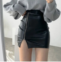 Black Mini Package Hip Pencil Skirt