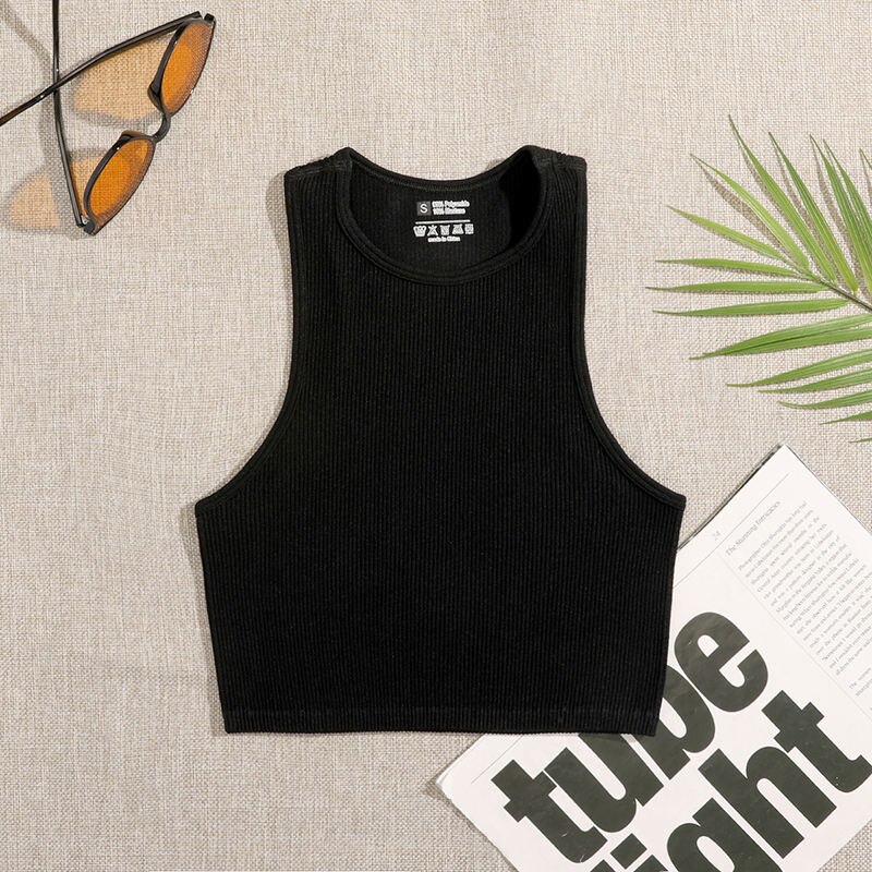 Solid Basic Seamless Streetwear Tank Tops