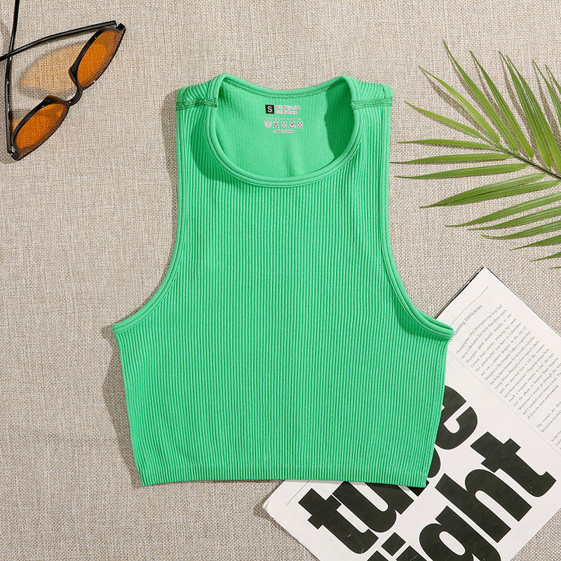 Solid Basic Seamless Streetwear Tank Tops