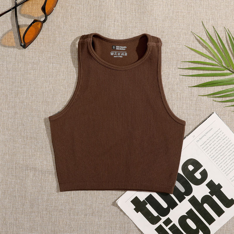 Solid Basic Seamless Streetwear Tank Tops