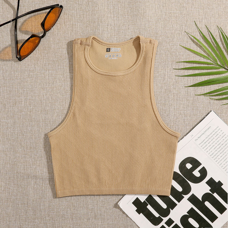 Solid Basic Seamless Streetwear Tank Tops