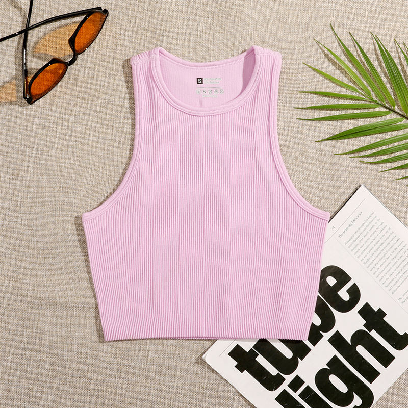 Solid Basic Seamless Streetwear Tank Tops