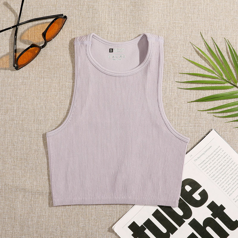 Solid Basic Seamless Streetwear Tank Tops