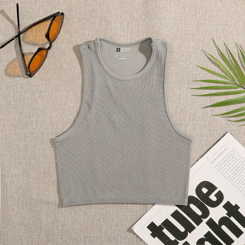 Solid Basic Seamless Streetwear Tank Tops