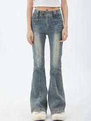 Harajuku Streetwear Chic 2000s Tide Trousers Y2K Bell Bottom