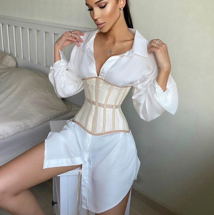 Mesh corset shirt Dress