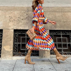 Casual  Lantern Sleeve Dress