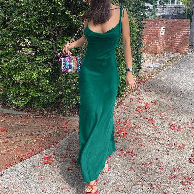 Clytie Fashion Spaghetti Straps  Maxi Dress