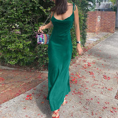 Clytie Fashion Spaghetti Straps  Maxi Dress