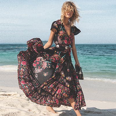 DeRuiLaDy New Summer  Boho Beach Maxi Dress